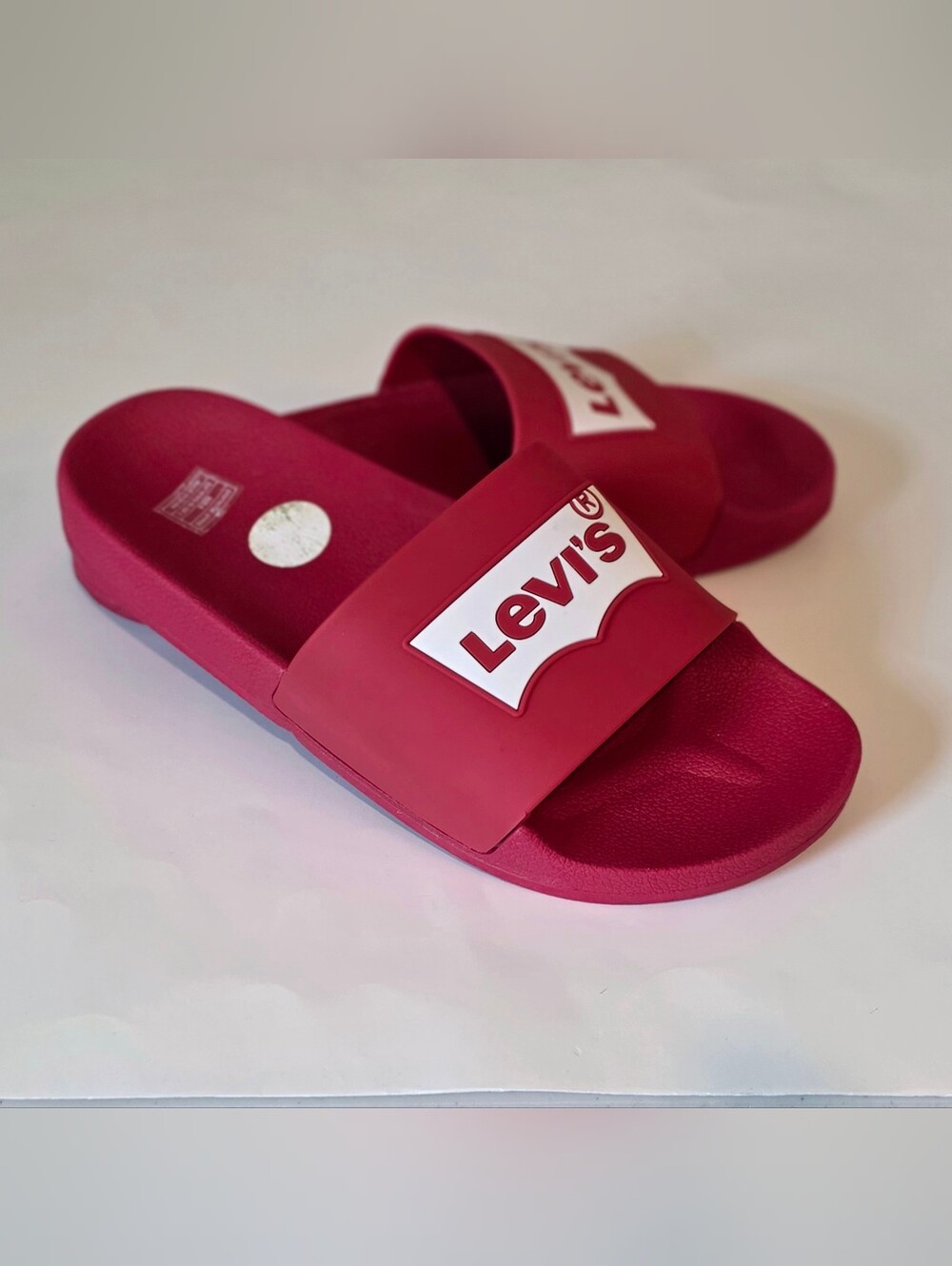 Levi's Batwing Slides 2 Slip On Sandals Red White Womens Size 8